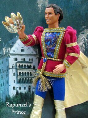 RAPUNZEL'S PRINCE in ORIGINAL OUTFIT w ROOTED HAIR, ROYAL OUTFIT, PRINCE KEN
